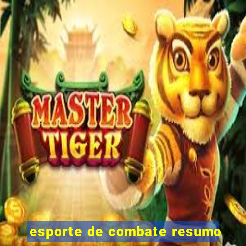 esporte de combate resumo